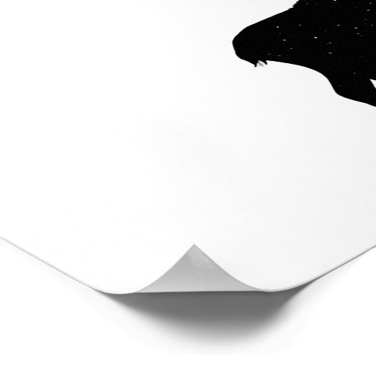 Poster Cerf aux oiseaux (Coin)