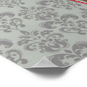 Poster Cerf avec Casquette rouge et Moustache (Coin)