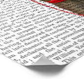 Poster Cerf avec chapeau rouge et moustache (Coin)