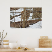 Poster Cerf Blanc En Neige (Cuisine)