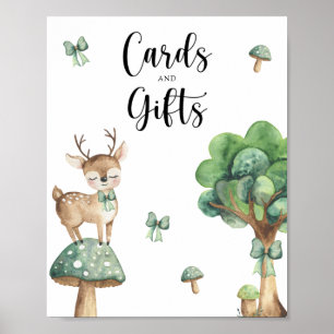 Poster cerf - cartes et cadeaux baby shower