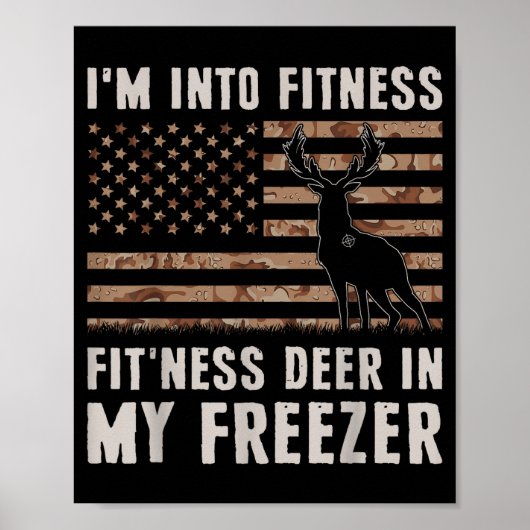 Poster Cerf Chasse Je Suis Dans La Forme Forme'ness Cerf (Devant)