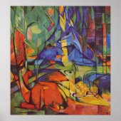 Poster Cerf dans la Forêt Franz Marc (Devant)