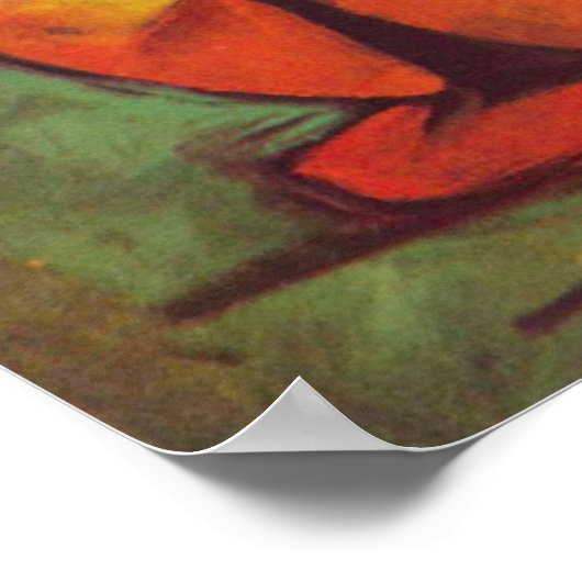 Poster Cerf dans la Forêt Franz Marc (Coin)