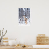Poster Cerf dans la neige (Cuisine)