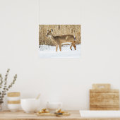 Poster Cerf dans la neige (Cuisine)