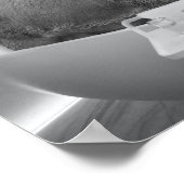 Poster Cerf dans la salle de bain noir blanc (Coin)