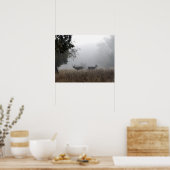 Poster Cerf dans le brouillard (Cuisine)