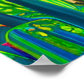 Poster Cerf dans un cadre forestier d'Imaginaire (Coin)