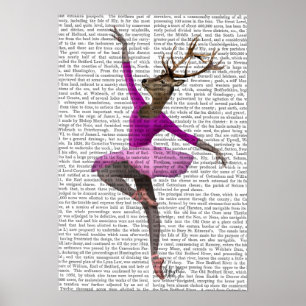 Poster Cerf de ballet en rose