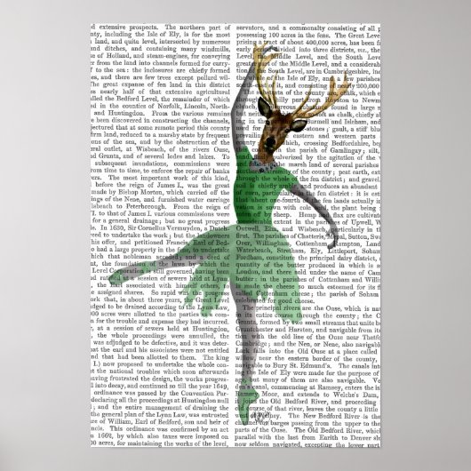 Poster Cerf de ballet en vert (Devant)