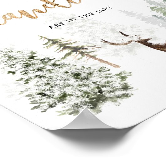 Poster Cerf de bois Devine combien de bonbons (Coin)