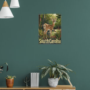 Poster Cerf de Caroline du Sud