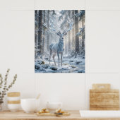 Poster Cerf de cristal Lumière d'hiver (Cuisine)