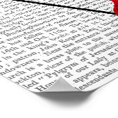 Poster Cerf De Glamour En Rouge (Coin)