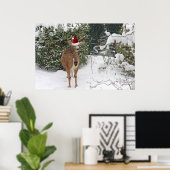 Poster Cerf de Noël (Bureau à domicile)