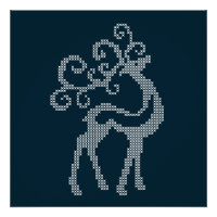 Cerf de Noël à tricot scandinave