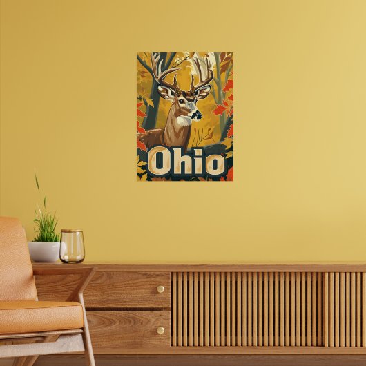 Poster Cerf de Virginie de l'Ohio (Salon 2)