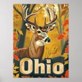 Poster Cerf de Virginie de l'Ohio (Devant)