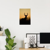 Poster cerf de Virginie (Odocoileus virginianus) (Bureau à domicile)