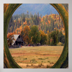 Poster Cerf en automne....