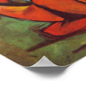 Poster Cerf en forêt par Franz Marc (Coin)