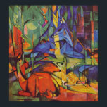 Poster Cerf en forêt par Franz Marc<br><div class="desc">Cerf en Forêt par Franz Marc. A propos de Franz Marc Franz Marc était un peintre et graveur allemand, l'un des personnages clés du mouvement expressionniste allemand. Marc a réalisé une soixantaine d'estampes, en bois et en lithographie. La plupart de ses travaux à maturité représentent des animaux, généralement dans des...</div>