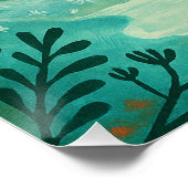 Poster Cerf forestier enchanté - Bois d'hiver capricieux (Coin)