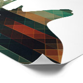 Poster Cerf géométrique avec Antlers (Coin)