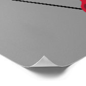 Poster Cerf glamour en rouge (Coin)