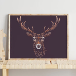 Poster Cerf | Imprimerie murale de cerfs d'animaux forest