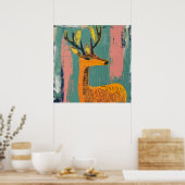 Poster Cerf Solitaire 🦌 (Cuisine)