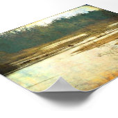 Poster Cerf sur la rivière Platte près de Kearney, Nebras (Coin)