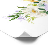 Poster Cerfs, Animaux De Bois, Boho, Fleurs Violettes (Coin)