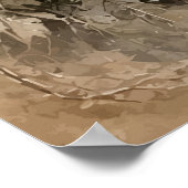Poster Cerfs de la forêt hivernale (Coin)