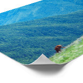 Poster Cerfs près des montagnes (Coin)