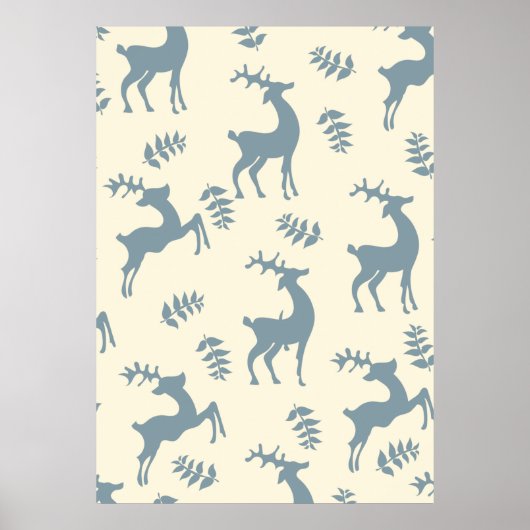 Poster Cerfs Vintage (Devant)
