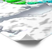 Poster Cerfs-volants — Bleu (Coin)