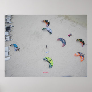 Poster Cerfs-volants de haut (kitesurf kiteboard kiteboar