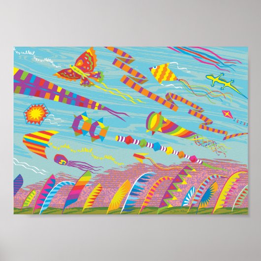 Poster Cerfs-volants et bannières (Devant)