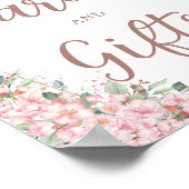 Poster Cerise Blossoms Rose Gold Papillons Cartes Cadeaux (Coin)