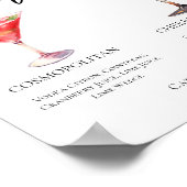 Poster Cerise cosmopolite Français 75 Cocktails Menu (Coin)