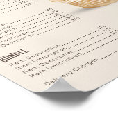 Poster Cerise Cupcake Beige Menu Boulangerie Tarifs (Coin)