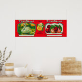 Poster Cerise de cygne LabelOakland, CA (Cuisine)