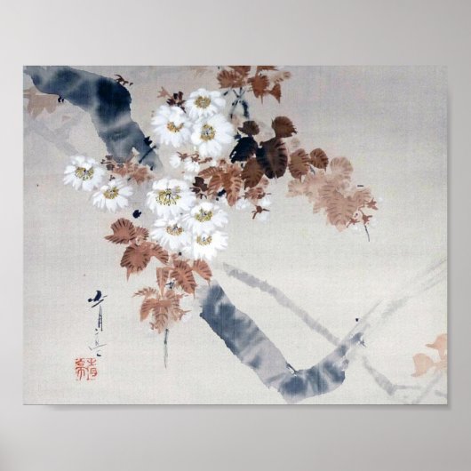 Poster Cerise en fleurs, Watanabe Seitei (Devant)