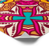 Poster Cerise mandala rangoli signe d'accueil haldi (Coin)