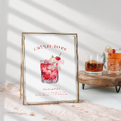 Poster Cerise sur le dessus | Fête des mariées Signature 