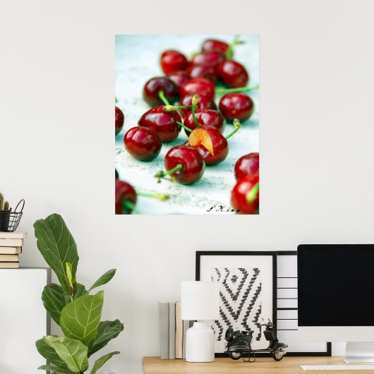 Poster cerises (Bureau à domicile)