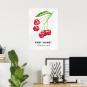 Poster Cerises du marché aux fruits (Bureau à domicile)