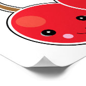 Poster cerises kawaii mignonnes (Coin)